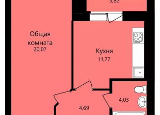 Продам однокомнатную квартиру, 40.6 м2, Саранск, улица Филатова, 11