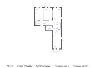 Продажа 3-комнатной квартиры, 77.8 м2, Ленинский городской округ, жилой комплекс Горки Парк, к4.1