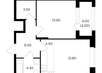Продажа 1-комнатной квартиры, 44 м2, Московская область, проспект Астрахова, 14Б