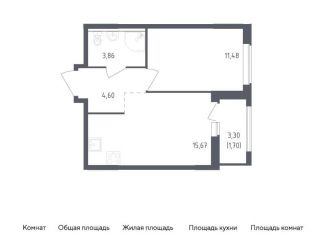Продается 1-ком. квартира, 37.3 м2, Ленинградская область