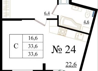 Продается квартира студия, 33.6 м2, Гатчина, Красносельское шоссе