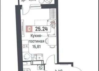 Продам квартиру студию, 24.2 м2, Ленинградская область, жилой комплекс Авиатор, к7