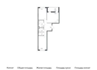 Продажа 2-комнатной квартиры, 60.8 м2, деревня Новосаратовка