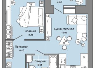 Продам 2-комнатную квартиру, 39 м2, Кировская область, улица 4-й Пятилетки, 84