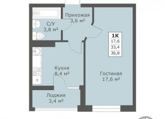 Продаю 1-ком. квартиру, 36.8 м2, Ставрополь