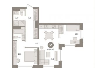 Продам 2-комнатную квартиру, 66 м2, Москва, Бутырский район