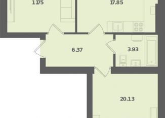 Продам двухкомнатную квартиру, 63.3 м2, Калининградская область