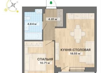 Продам 1-комнатную квартиру, 42.6 м2, Екатеринбург, метро Машиностроителей