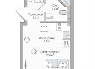 Продаю 1-комнатную квартиру, 23.5 м2, Сортавала