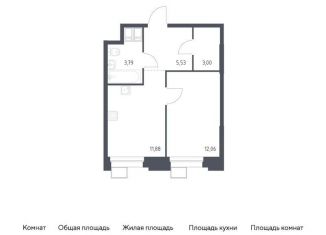 Продам однокомнатную квартиру, 36.3 м2, поселение Мосрентген, многофункциональный комплекс Тропарево Парк, к2.2