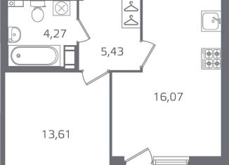 Продажа 1-комнатной квартиры, 41.1 м2, Санкт-Петербург, муниципальный округ Финляндский