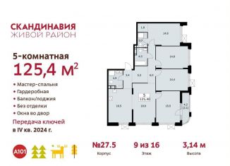 Продается 5-комнатная квартира, 125.4 м2, Москва