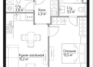 Продажа 2-комнатной квартиры, 39 м2, Москва, 2-й Павловский переулок, 15, Даниловский район