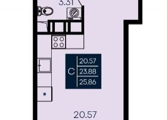 Продам квартиру студию, 25.9 м2, поселок городского типа Заозерное, улица Аллея Дружбы, 2Д