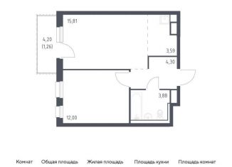 Продаю 1-комнатную квартиру, 40.8 м2, Ленинградская область