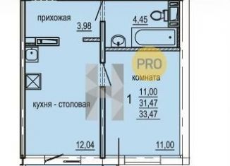 1-комнатная квартира на продажу, 33.5 м2, Челябинская область