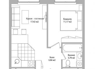Продаю двухкомнатную квартиру, 36.2 м2, Мытищи, Троицкая улица, 3Г