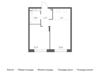 Продажа 1-комнатной квартиры, 41.7 м2, Балашиха