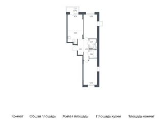 Продам двухкомнатную квартиру, 60.4 м2, посёлок Песочный