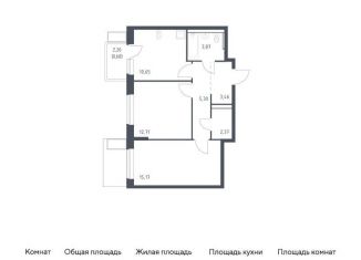 Продажа 2-комнатной квартиры, 54.2 м2, посёлок Жилино-1, жилой комплекс Егорово Парк, к3.2, ЖК Егорово Парк