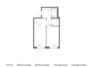 1-комнатная квартира на продажу, 45.5 м2, Ленинский городской округ, жилой комплекс Новое Видное, 14.2