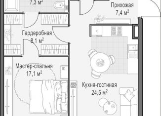 Продажа 1-комнатной квартиры, 67.5 м2, Москва, Пресненский район