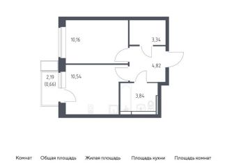Продается 1-комнатная квартира, 33.4 м2, Ленинский городской округ, жилой комплекс Новое Видное, 16.2