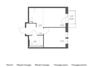 Однокомнатная квартира на продажу, 37.9 м2, Балашиха