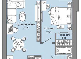 2-комнатная квартира на продажу, 44 м2, Киров, Ленинский район, улица 4-й Пятилетки, 82