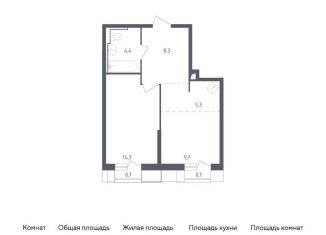1-ком. квартира на продажу, 43 м2, Московская область, жилой комплекс Спутник, 19