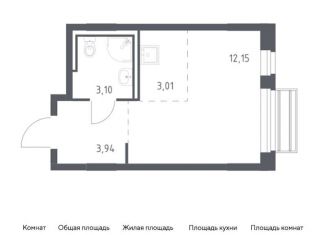 Квартира на продажу студия, 22.2 м2, село Лайково, жилой комплекс Рублёвский Квартал, 59