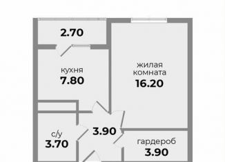 Продам однокомнатную квартиру, 36 м2, Михайловск, Прекрасная улица, 17