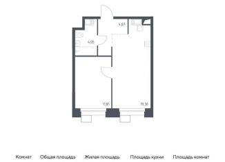 Продается 1-ком. квартира, 39.8 м2, поселение Мосрентген, многофункциональный комплекс Тропарево Парк, к2.2