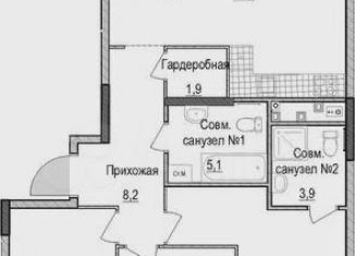 Продаю трехкомнатную квартиру, 83.5 м2, Казань, Приволжский район