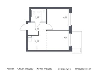 Продам 1-комнатную квартиру, 34.6 м2, посёлок Жилино-1, жилой комплекс Егорово Парк, к3.1