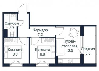 2-комнатная квартира на продажу, 39.7 м2, Челябинская область