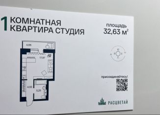 Квартира на продажу студия, 32.6 м2, Новосибирск, улица Зорге, 229/1, метро Площадь Маркса
