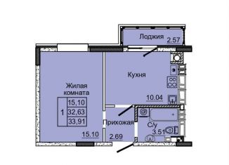 Продаю однокомнатную квартиру, 32.6 м2, коттеджный поселок Донской, Ставропольская улица, 1