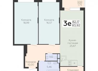 Продам 3-комнатную квартиру, 83.9 м2, Воронежская область