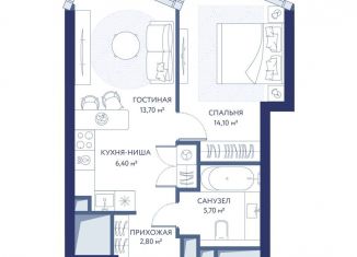 Продается двухкомнатная квартира, 42.7 м2, Москва, 1-й Сетуньский проезд, вл8, район Раменки