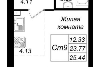 Продажа квартиры студии, 25.4 м2, село Осиново, улица Гайсина, 2Б