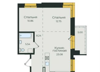 Квартира на продажу со свободной планировкой, 65.5 м2, Иркутск, Октябрьский округ, улица Пискунова, 132