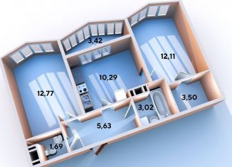 Продается 2-ком. квартира, 50.7 м2, Мурино, улица Шувалова, 33/35