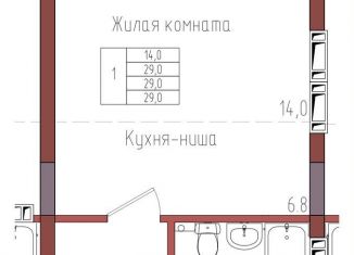 Продам однокомнатную квартиру, 29 м2, Калининград, Центральный район