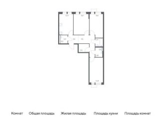 Продажа трехкомнатной квартиры, 78.5 м2, Московская область