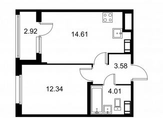 Продажа однокомнатной квартиры, 36 м2, Санкт-Петербург