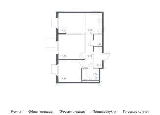 Продажа 2-ком. квартиры, 55.6 м2, Мытищи, жилой комплекс Мытищи Парк, к5