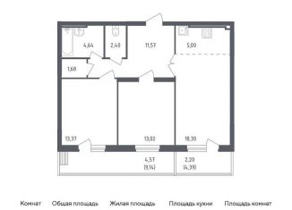 Продам 2-комнатную квартиру, 76.8 м2, посёлок Жилино-1, жилой комплекс Егорово Парк, к1, ЖК Егорово Парк
