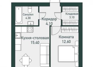 Продается однокомнатная квартира, 40.6 м2, Челябинская область