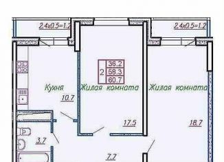 Продаю двухкомнатную квартиру, 57.8 м2, Краснодар, Гаражная улица, 87, Фестивальный микрорайон